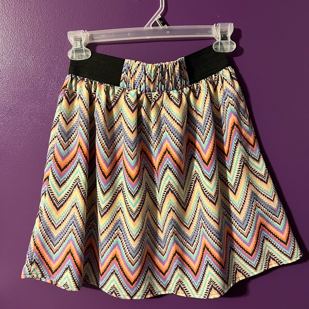 Chevron Print Skirt